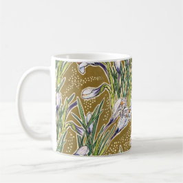 Korsar, blommönster, vackert vår blommor kaffemugg
