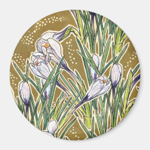 Korsar, blommönster, vackert vår blommor magnet