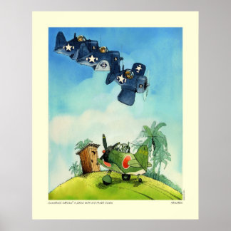 Korsar som fångar en nolla med Byxor nedåt Poster