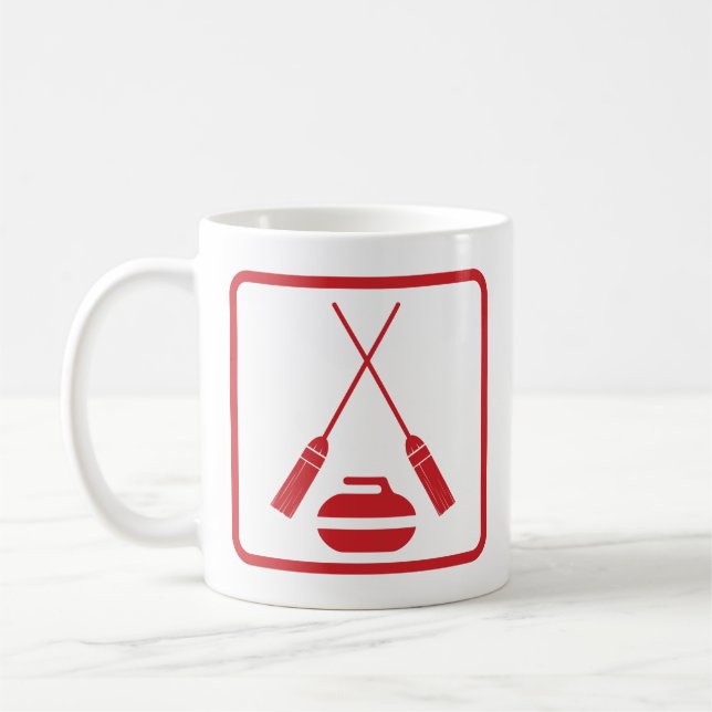 Korsat krulla för kvaster som är retro kaffemugg (Vänster)