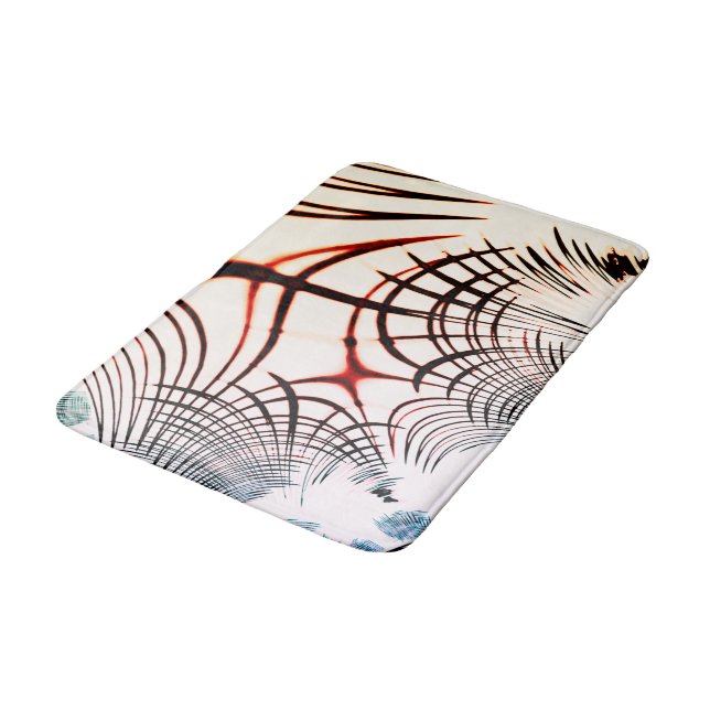 Korsat linjer av varierat färg i ljusbakgrund badrumsmatta (Vinklad)