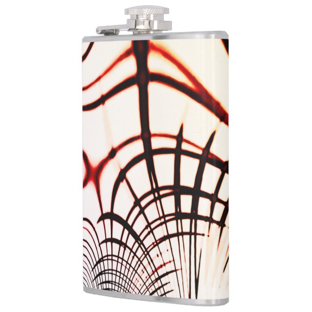 Korsat linjer av varierat färg i ljusbakgrund fickplunta (Vänster)