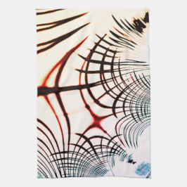 Korsat linjer av varierat färg i ljusbakgrund kökshandduk