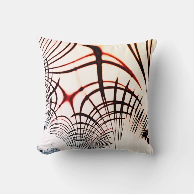 Korsat linjer av varierat färg i ljusbakgrund kudde (Framsida)