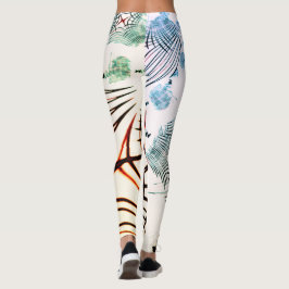 Korsat linjer av varierat färg i ljusbakgrund leggings