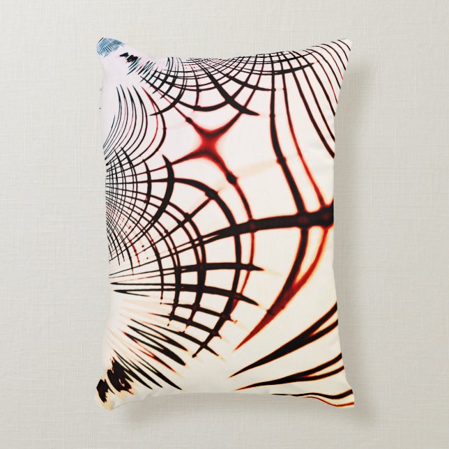 Korsat linjer av varierat färg i ljusbakgrund prydnadskudde (Framsidan(Vertikal))