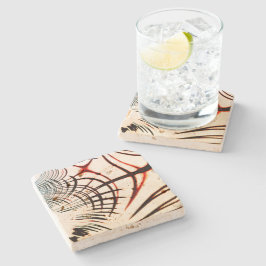 Korsat linjer av varierat färg, ljusbakgrund stenunderlägg