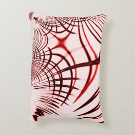 Korsat rött och brunt kurvor på ljusbakgrund prydnadskudde