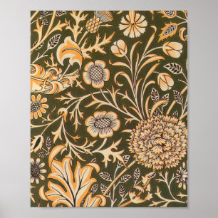 körsbädeformering av william morris tapet poster