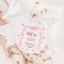 Körsbåge Baby Shower Tack
