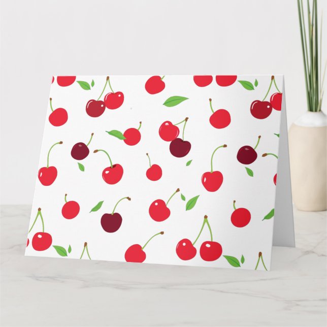 Körsbär 4 tack kort (Framsida)