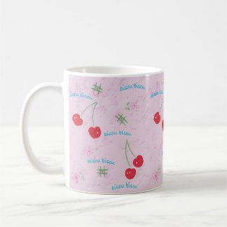 Körsbär bisou bisou kaffemugg