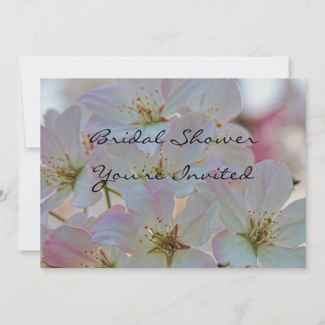 Körsbär Blommar Inbjudningskort för möhippan (Framsida)