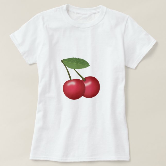 Körsbär Emoji Tee Shirt (Design framsida)