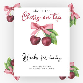 Körsbär för babyduschen Bokar för baby Poster