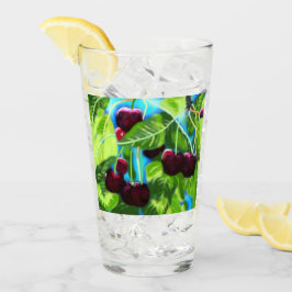 Körsbär från Grenar Cherry Red Grönt Glaskopp