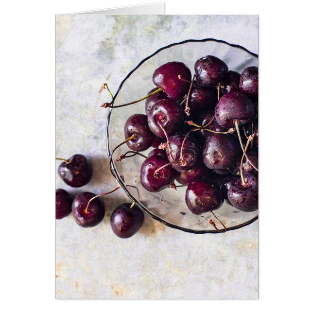 Körsbär Hälsningskort (Framsidan)