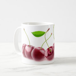 Körsbär i rad kaffemugg