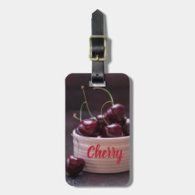 Körsbär i rosa bowl för frukt i älskare