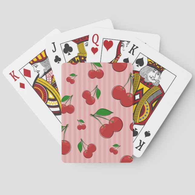 Körsbär illustration casinokort (Baksidan)