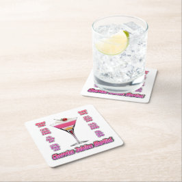 Körsbär Jubilee Martini Cocktail Recept Konst Underlägg Papper Kvadrat