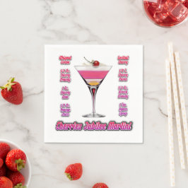 Körsbär Jubilee Martini Cocktailrecept Konst Pappersservett