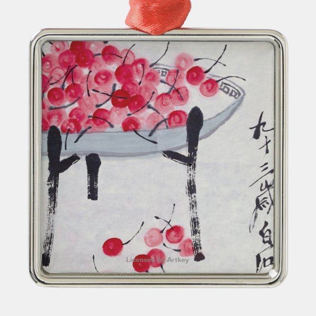 Körsbär Julgransprydnad Metall (Framsidan)