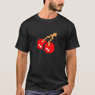 Körsbär Körsbär Pixel 8 bit Arcade Spel Matchande  T Shirt