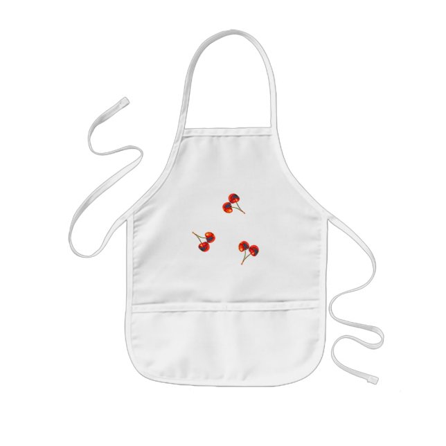 körsbär, levande barn, apron barnförkläde (Framsidan)