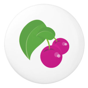 Körsbär, Löv, stjälkar, frukt - Rosa Grönt Knopp