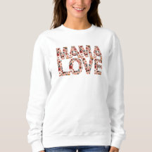 Körsbär Mama Kärlek Typografi Tröja