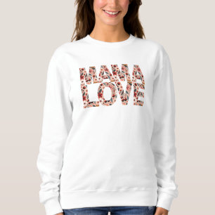 Körsbär Mama Kärlek Typografi Tröja