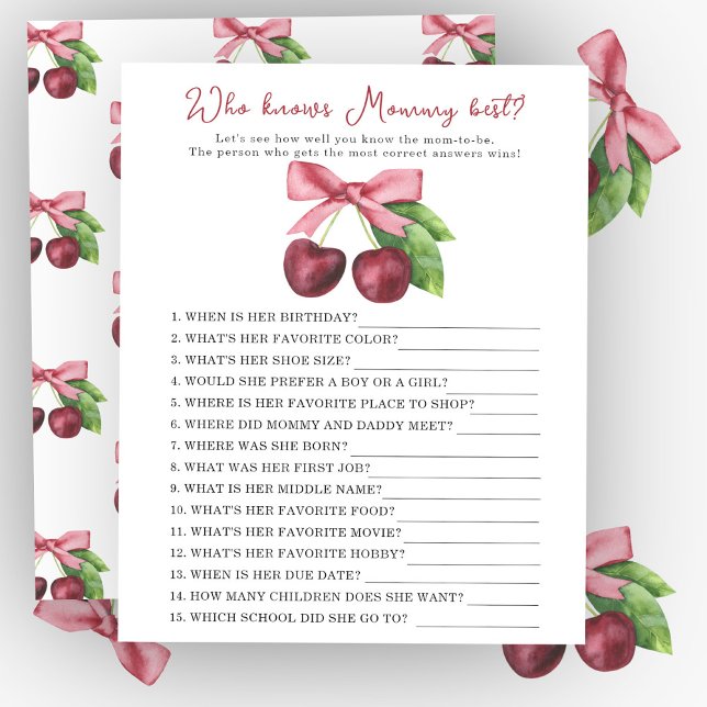 Körsbär med band - Vem vet bäst mamma (Skapare uppladdad)