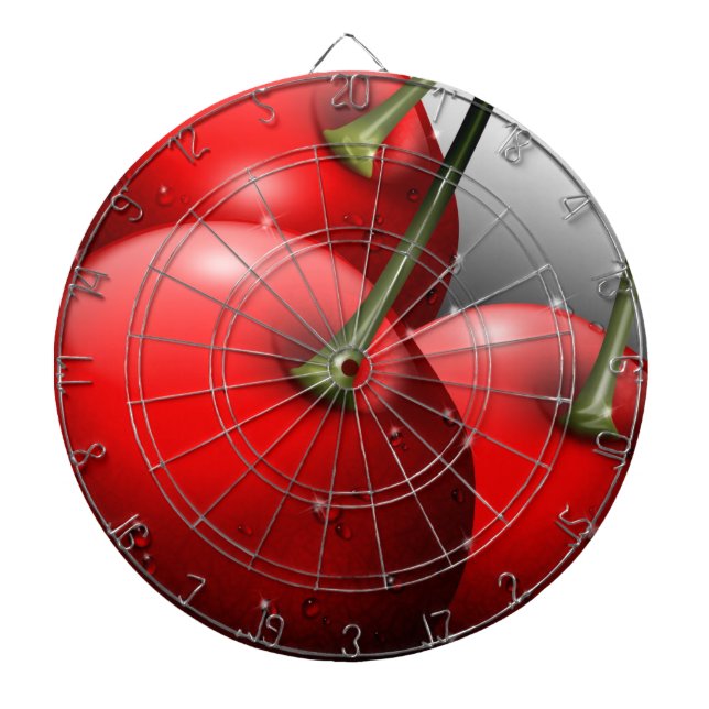 Körsbär med dryga droppar darttavla (Framsidan)