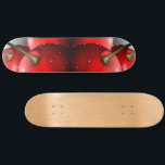 Körsbär med dryga droppar mini skateboard bräda 18,5 cm<br><div class="desc">Mjuka röda körsbär nära daggdroppar. Digital Art Design Copyright BluedarkArt ChameleonArt.</div>