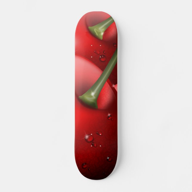 Körsbär med dryga droppar old school skateboard bräda 18 cm (Framsida)