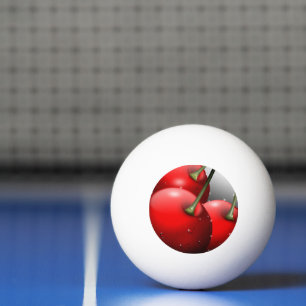Körsbär med dryga droppar pingisboll