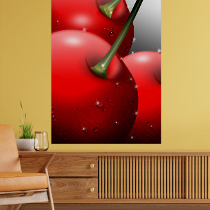 Körsbär med dryga droppar poster