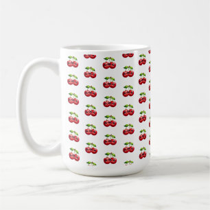 Körsbär med smiley face kaffemugg