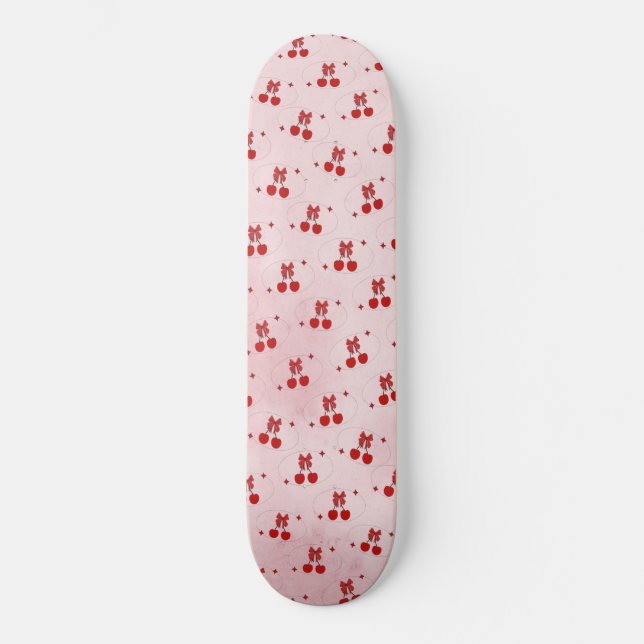 Körsbär Mini Skateboard Bräda 18,5 Cm (Framsida)
