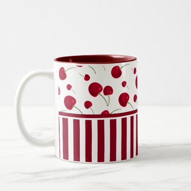 Körsbär, mönster, Kaffe Mugg (Vänster)