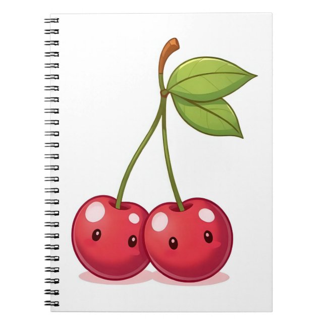 Körsbär notebook  anteckningsbok (Framsidan)