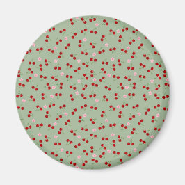 Körsbär och blommor magnet