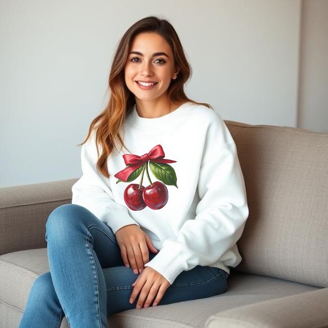 Körsbär och en rosett t shirt (cherries with a bow sweatshirt
)