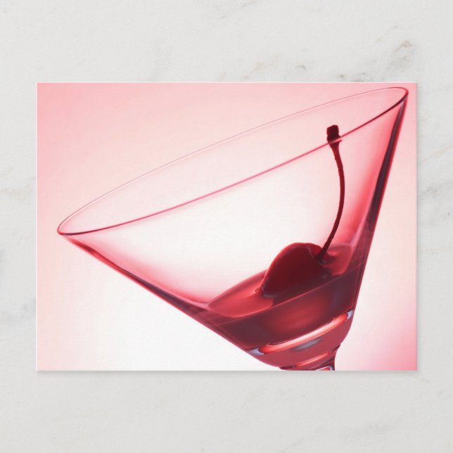 Körsbär och glas vykort (Framsida)