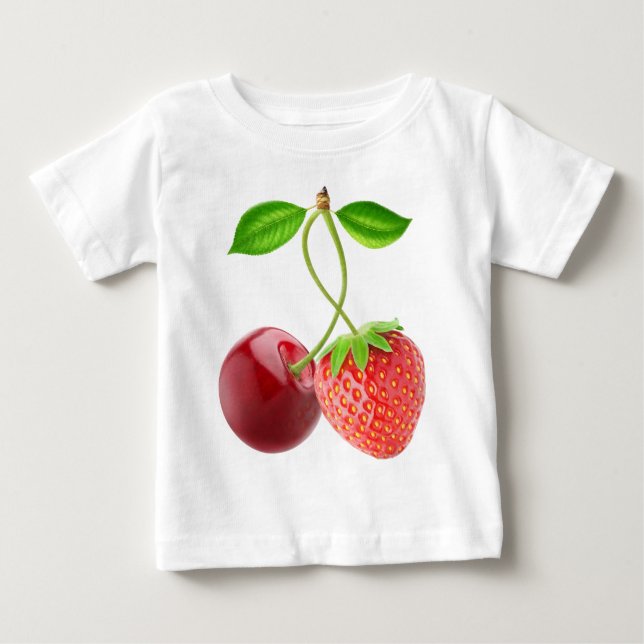Körsbär och jordgubbar tee shirt (Framsida)