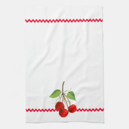 Körsbär och Ric Rac Kitchen Kökshandduk