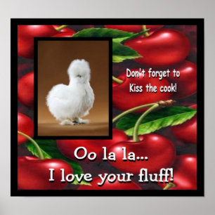 Körsbär och Silkie Poster