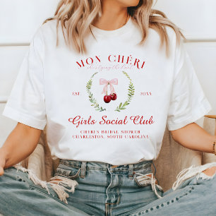 Körsbär överst Bachelorette Bridesmaid T Shirt