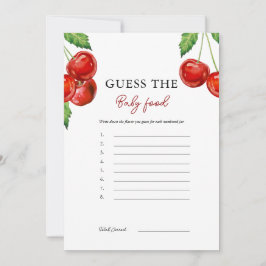 Körsbär överst, gissa Baby-matkortet Julkort